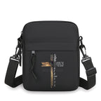 Christianity Retro Men Women Shoulder Bag，harajuku Lion and Cross Street Style Mobile Phone Bag，unisex Jesus Small Crossbody Bag