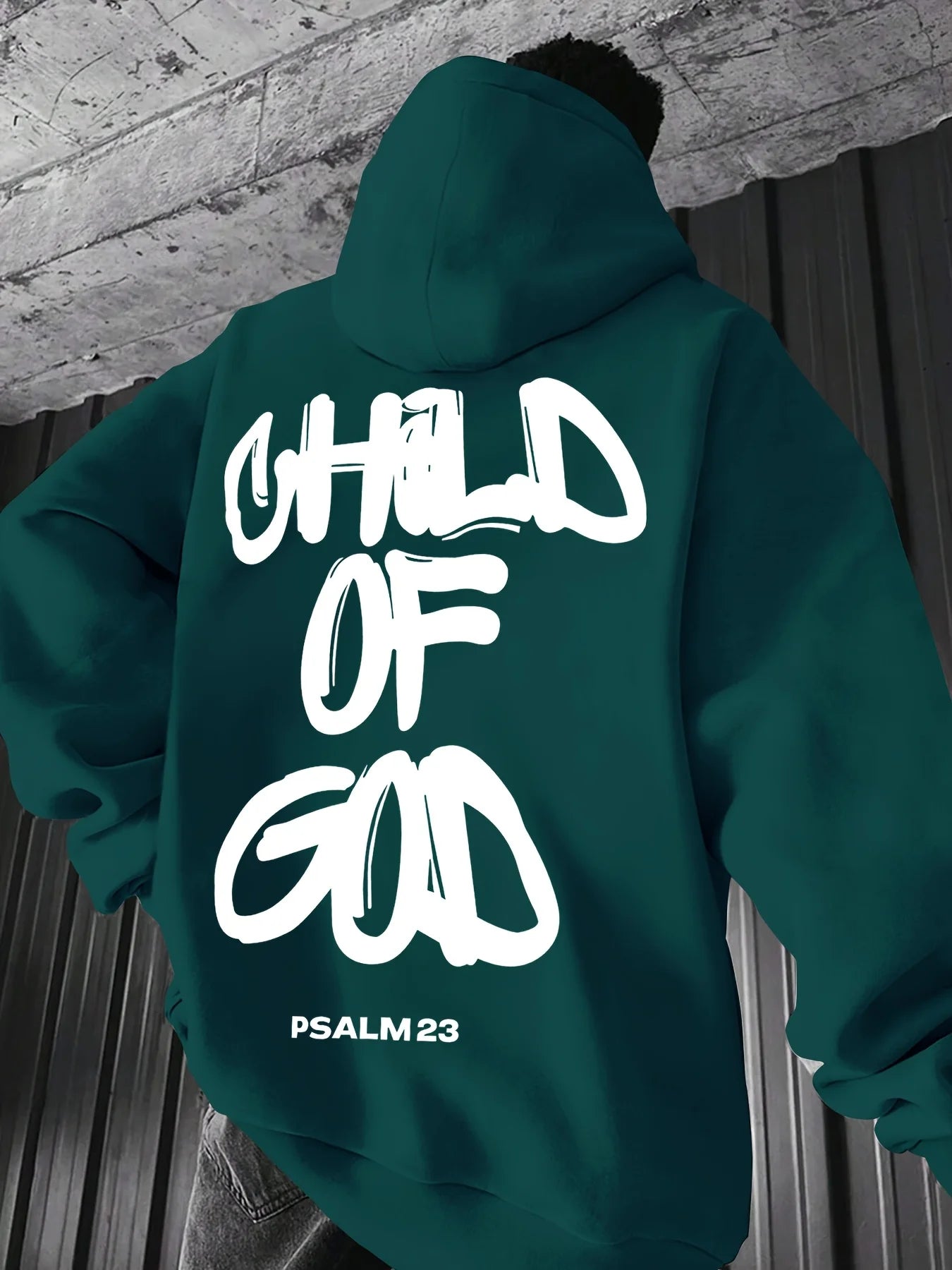 Men's Christian "Child Of God" Hoodie Hip Hop Sports Streetwear Religious Casual Loose Pullover Sweatshirt Tops