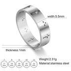 COOLTIME Gothic Cross Couple Rings Stainless Steel Silver Color Jesus Cross Finger Ring for Men Women Punk Jewelry Wedding Gift