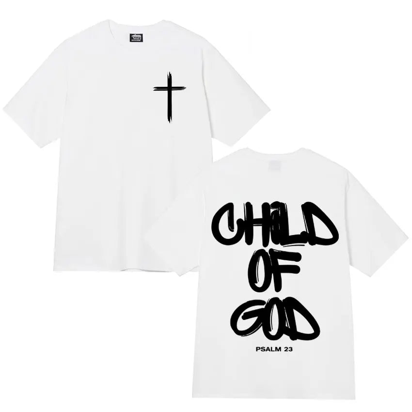 Summer New Edition Bible Christian Doctrine Jesus Pattern Men T-shirt 100%Cotton Loose Casual Style Street Retro Trend Versatile