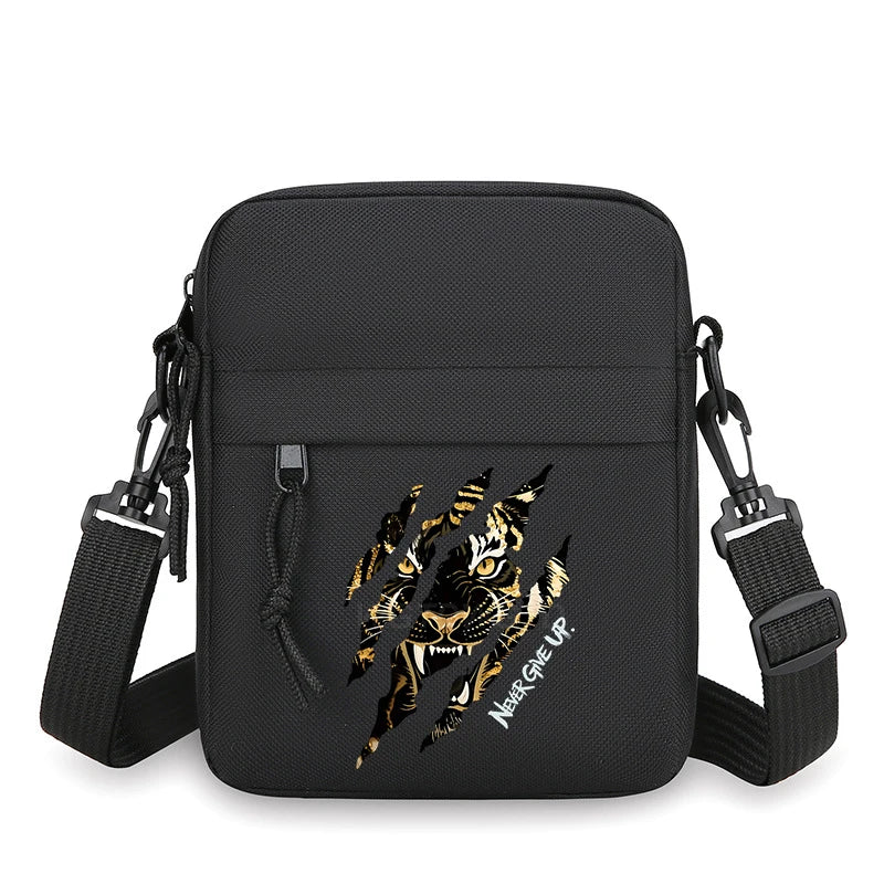 Christianity Retro Men Women Shoulder Bag，harajuku Lion and Cross Street Style Mobile Phone Bag，unisex Jesus Small Crossbody Bag