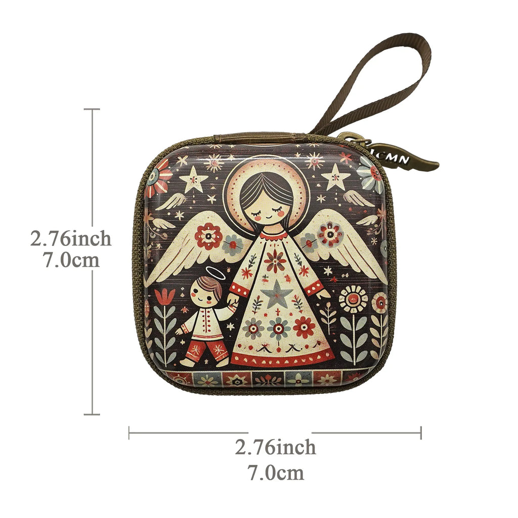 Virgin Mary Jesus Prayer Rosary Bag Religious Jewelry Storage Box Prayer Beads Rosary Box Christian Gifts 7x7cm