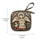Virgin Mary Jesus Prayer Rosary Bag Religious Jewelry Storage Box Prayer Beads Rosary Box Christian Gifts 7x7cm
