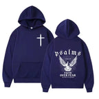 Christian Jesus Faith Over Fear Bible Verse Hoodies Men Fabric Street Fashion Hoodie Casual Street Sweatshirt Cyberpunk Style