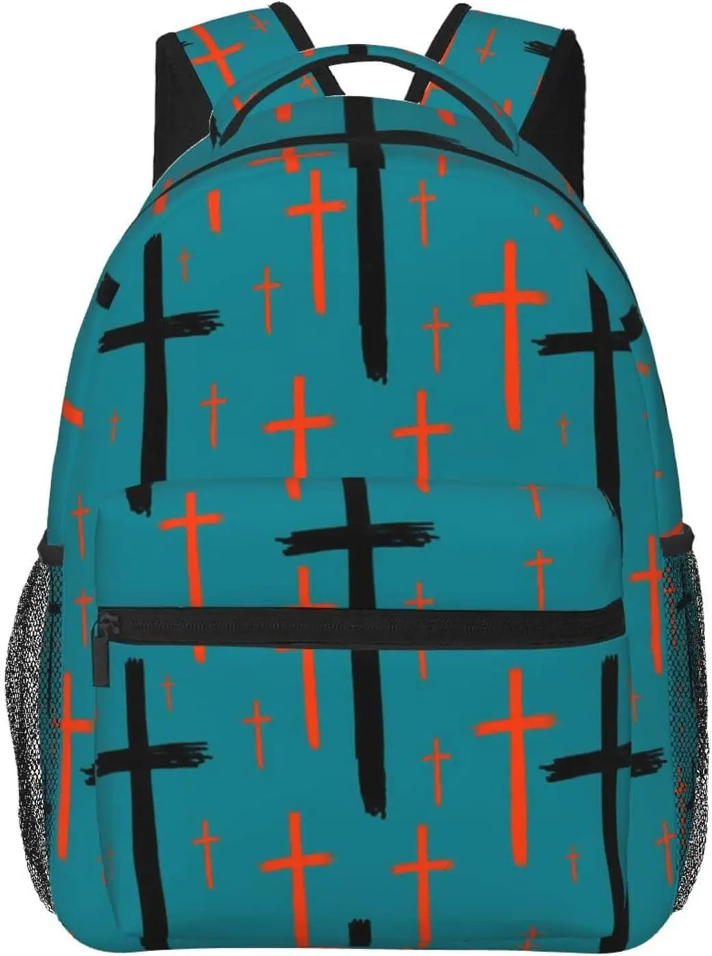 Fashion Jesus Cross Backpack Christian Travel Laptop Backpack Lightweight Bookbag for Women Men