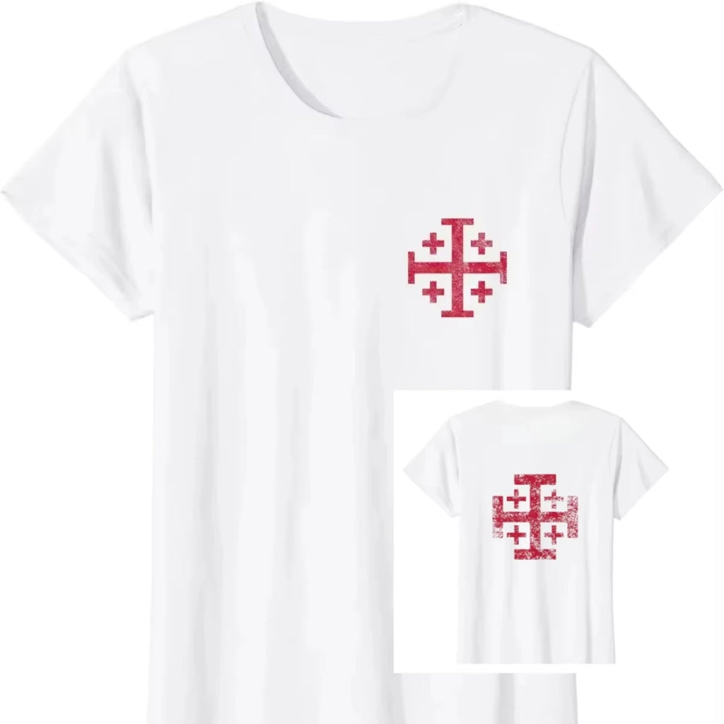 Crusader Cross Christian Graphic T-Shirt