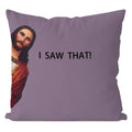 Jesus Meme Pillow Cover, Christian Religious Humor Cushion Case, "I Saw That" Text Throw Pillow, Novelty Home Decor Gift
