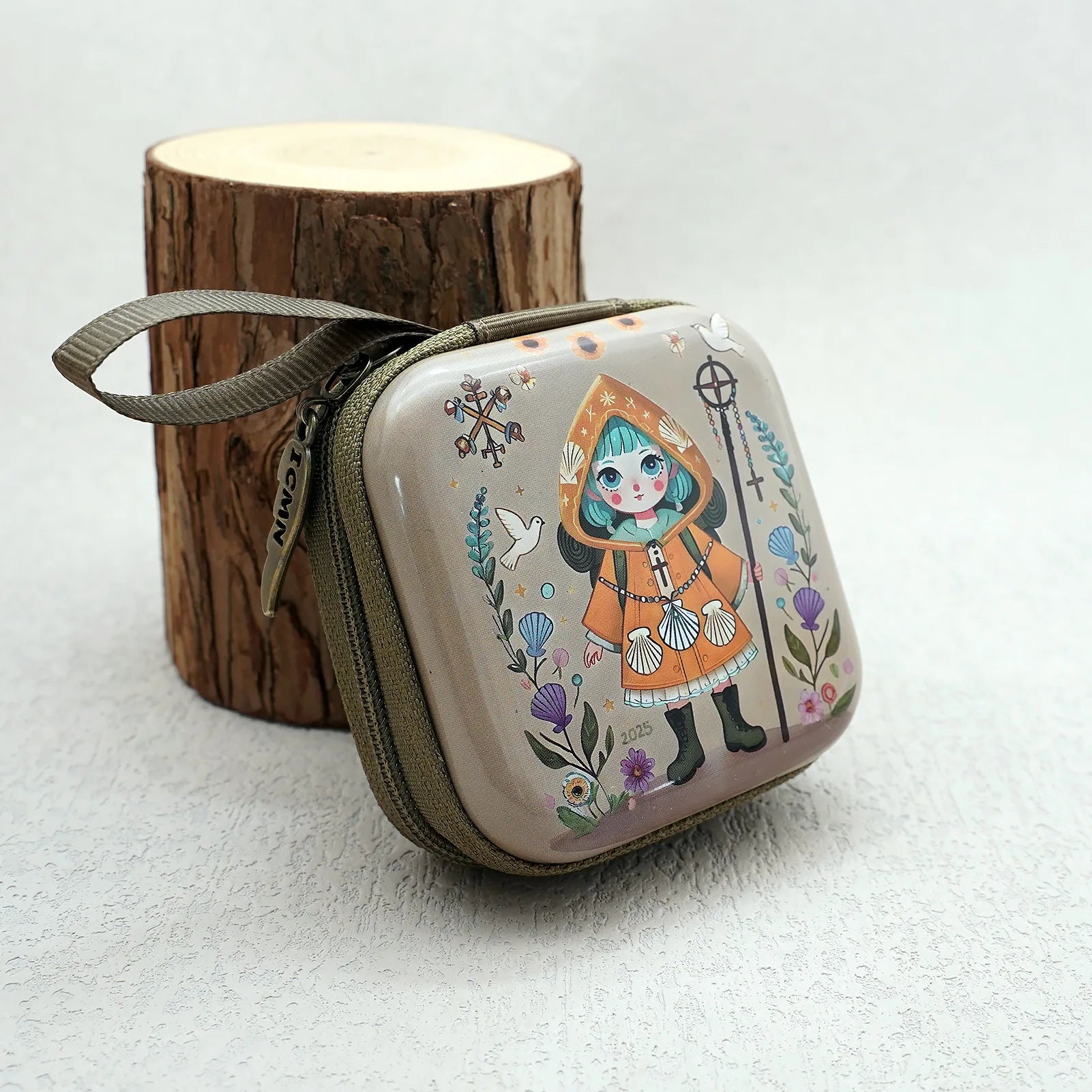Virgin Mary Jesus Prayer Rosary Bag Religious Jewelry Storage Box Prayer Beads Rosary Box Christian Gifts 7x7cm