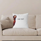 Jesus Meme Pillow Cover, Christian Religious Humor Cushion Case, "I Saw That" Text Throw Pillow, Novelty Home Decor Gift