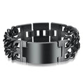 HNSP 24MM Width 316L Stainless Steel Cuban Chain Cross Bracelet For Men Jewelry Male Hand Chain Wrap Bracelets Punk Accessory