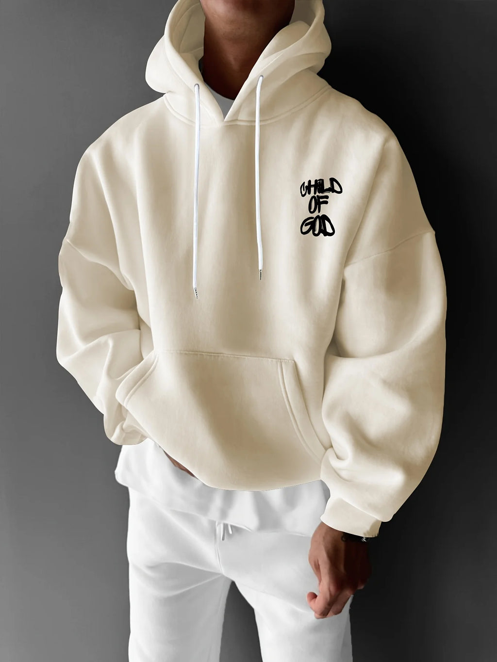 Men's Christian "Child Of God" Hoodie Hip Hop Sports Streetwear Religious Casual Loose Pullover Sweatshirt Tops
