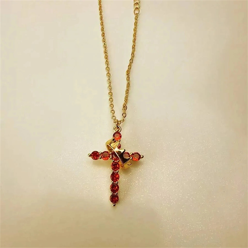 Crown Cross Necklace
