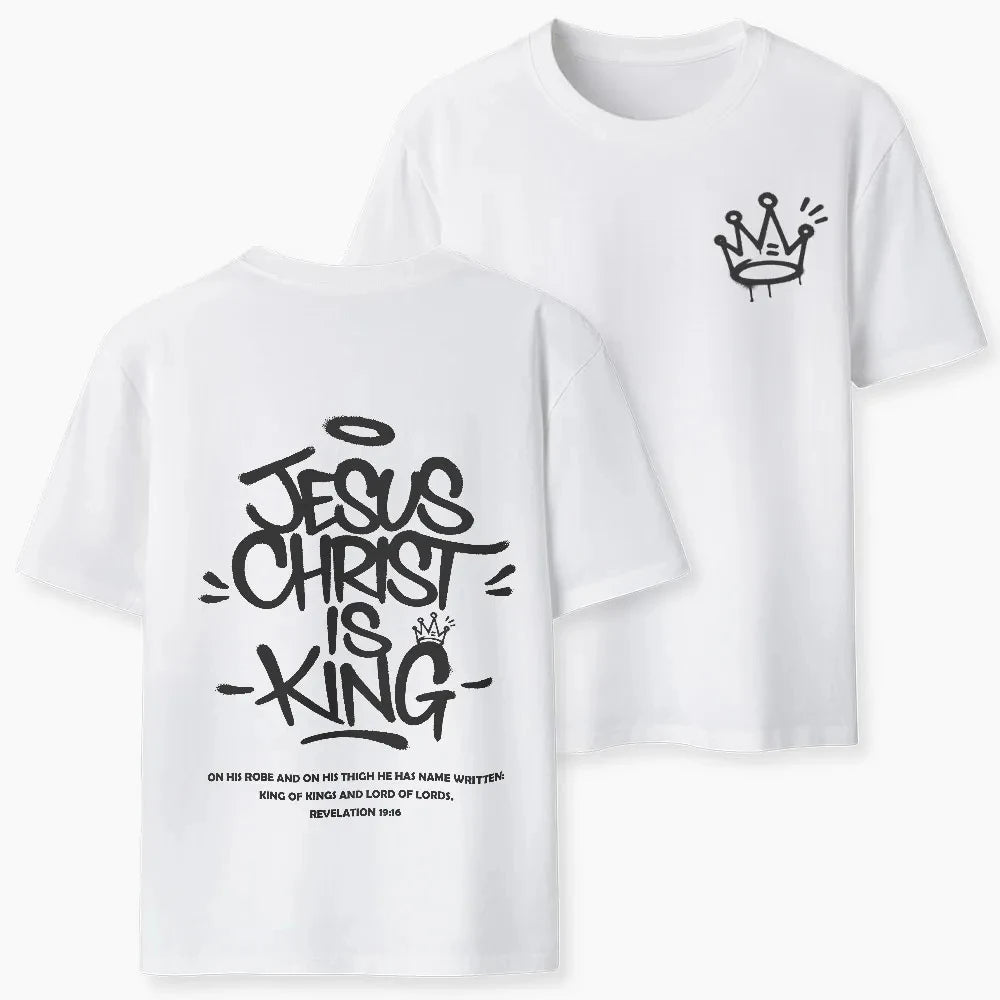 2026 Summer New Style Jesus Christ Is King Christian High-quality Casual Breathable Round-neck T-shirt for Both Men and Women