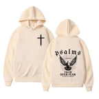 Christian Jesus Faith Over Fear Bible Verse Hoodies Men Fabric Street Fashion Hoodie Casual Street Sweatshirt Cyberpunk Style