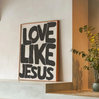 Modern Christian Wall Decor, Love Like Jesus Christian Poster Retro Christian Wall Art, Christian Gifts Digital Art, Printable