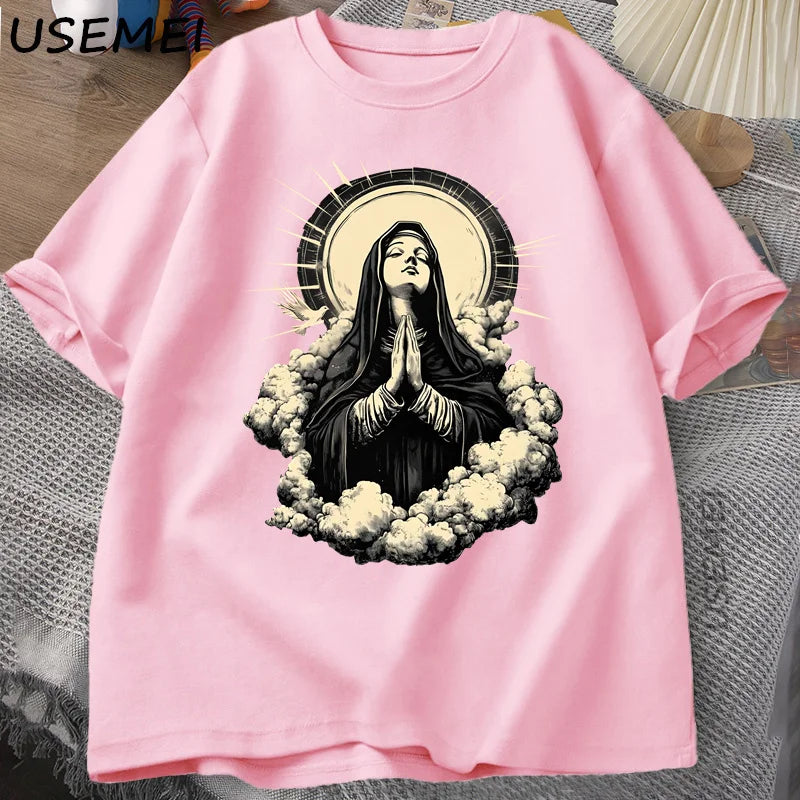 Virgin Mary Unisex Graphic Tee Short Sleeve