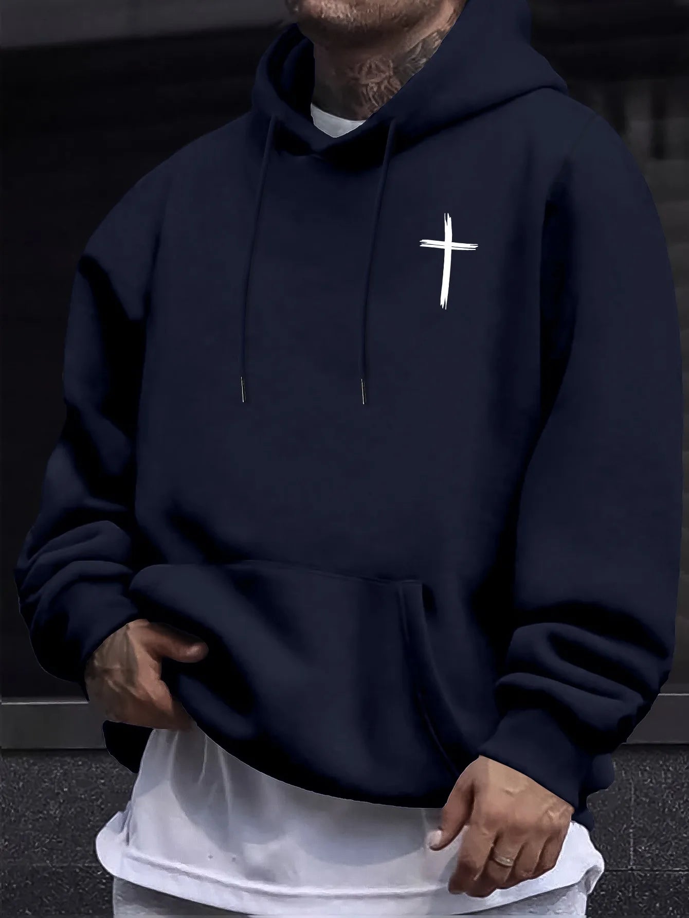 Urban Style Christian Hoodie, Simple Cross