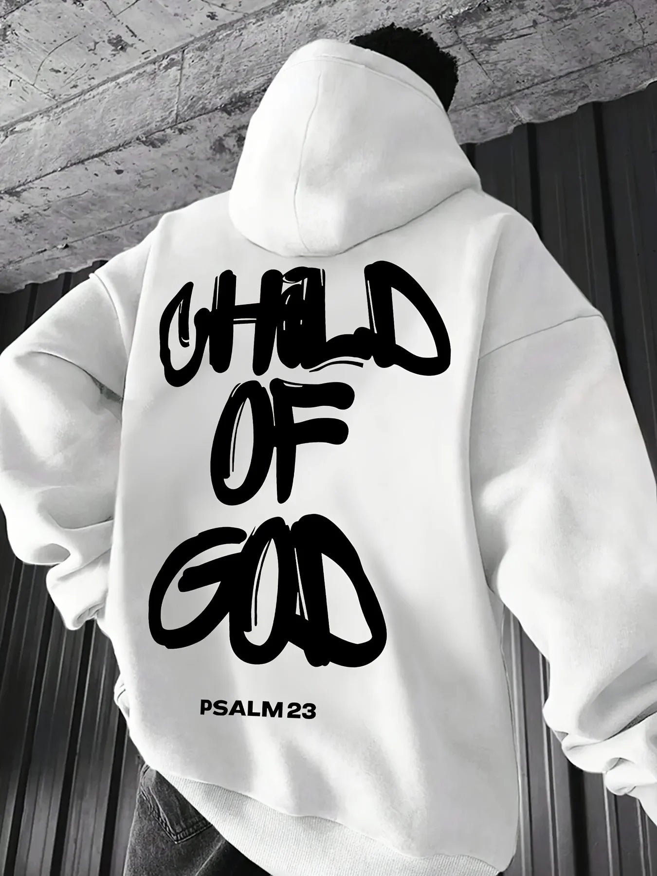 Men's Christian "Child Of God" Hoodie Hip Hop Sports Streetwear Religious Casual Loose Pullover Sweatshirt Tops