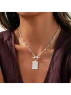 Rectangle Cross Necklace