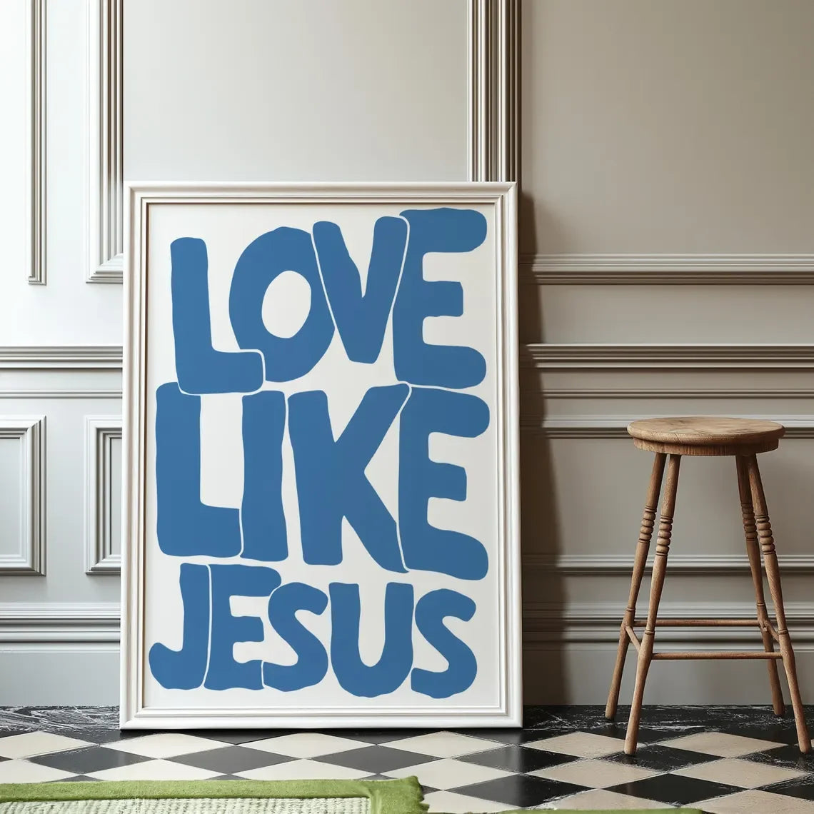 Modern Christian Wall Decor, Love Like Jesus Christian Poster Retro Christian Wall Art, Christian Gifts Digital Art, Printable