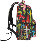 Fashion Jesus Cross Backpack Christian Travel Laptop Backpack Lightweight Bookbag for Women Men