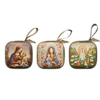 Virgin Mary Jesus Prayer Rosary Bag Religious Jewelry Storage Box Prayer Beads Rosary Box Christian Gifts 7x7cm