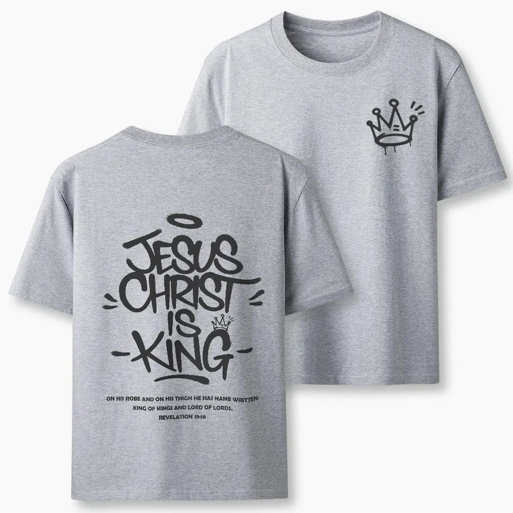 2026 Summer New Style Jesus Christ Is King Christian High-quality Casual Breathable Round-neck T-shirt for Both Men and Women