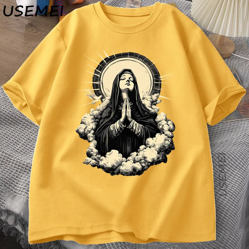 Virgin Mary Unisex Graphic Tee Short Sleeve