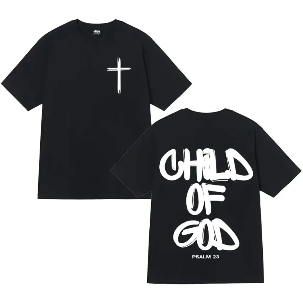 Summer New Edition Bible Christian Doctrine Jesus Pattern Men T-shirt 100%Cotton Loose Casual Style Street Retro Trend Versatile