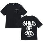 Summer New Edition Bible Christian Doctrine Jesus Pattern Men T-shirt 100%Cotton Loose Casual Style Street Retro Trend Versatile