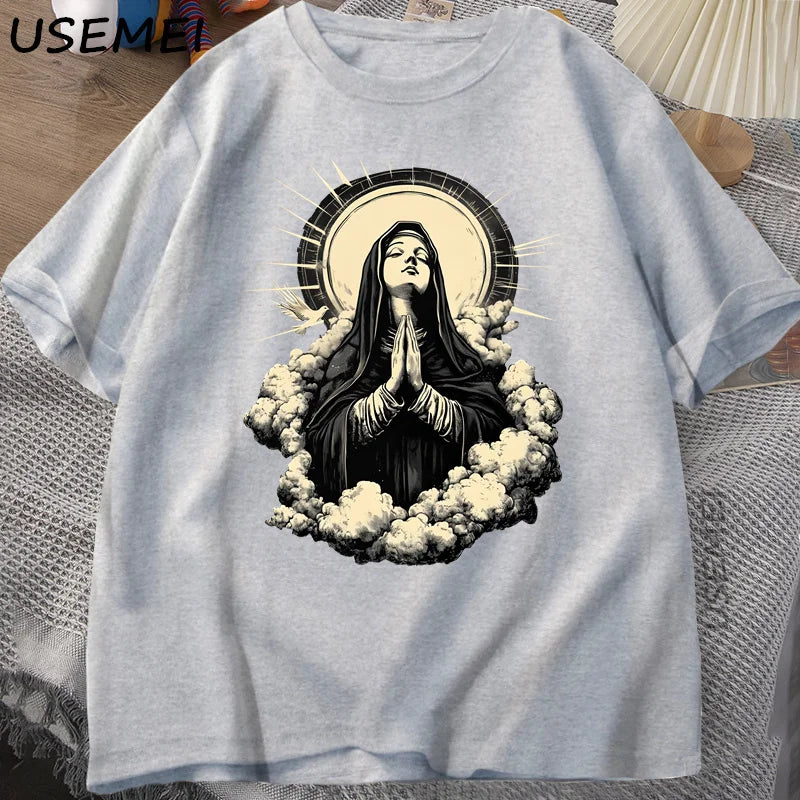 Virgin Mary Unisex Graphic Tee Short Sleeve