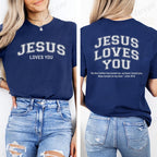 Jesus Loves You T-Shirt Christian Faith Based T Shirts Love Like Jesus T-Shirts Casual Short Sleeve Tee Tshirt for Women Clothes