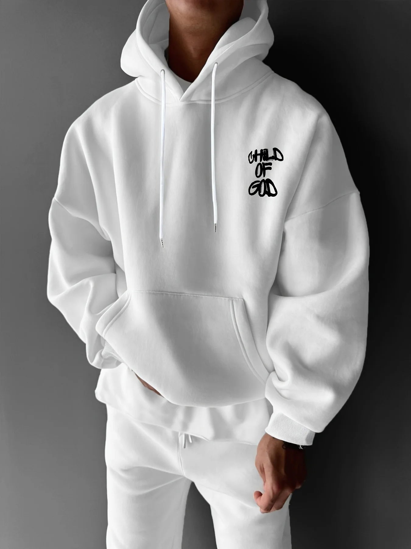 Men's Christian "Child Of God" Hoodie Hip Hop Sports Streetwear Religious Casual Loose Pullover Sweatshirt Tops