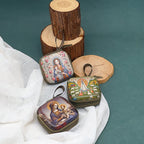 Virgin Mary Jesus Prayer Rosary Bag Religious Jewelry Storage Box Prayer Beads Rosary Box Christian Gifts 7x7cm
