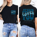 Jesus Loves You T-Shirt Christian Faith Based T Shirts Love Like Jesus T-Shirts Casual Short Sleeve Tee Tshirt for Women Clothes
