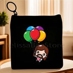 Cartoon Jesus Christ Floral Cross Love Faith Cute Christian Bible Belief Flowers Canvas Key Coin Purse Cute Bag Wallet Pouch