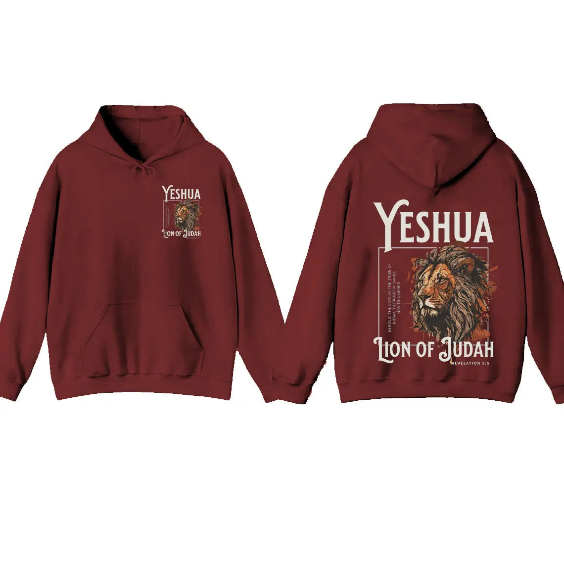 Yeshua Hoodie Spiritual Sweatshirt Baptism Gift Lion Hoodie for Men Bible Verse Scripture Hoody Jesus Hoodie Christian Unisex