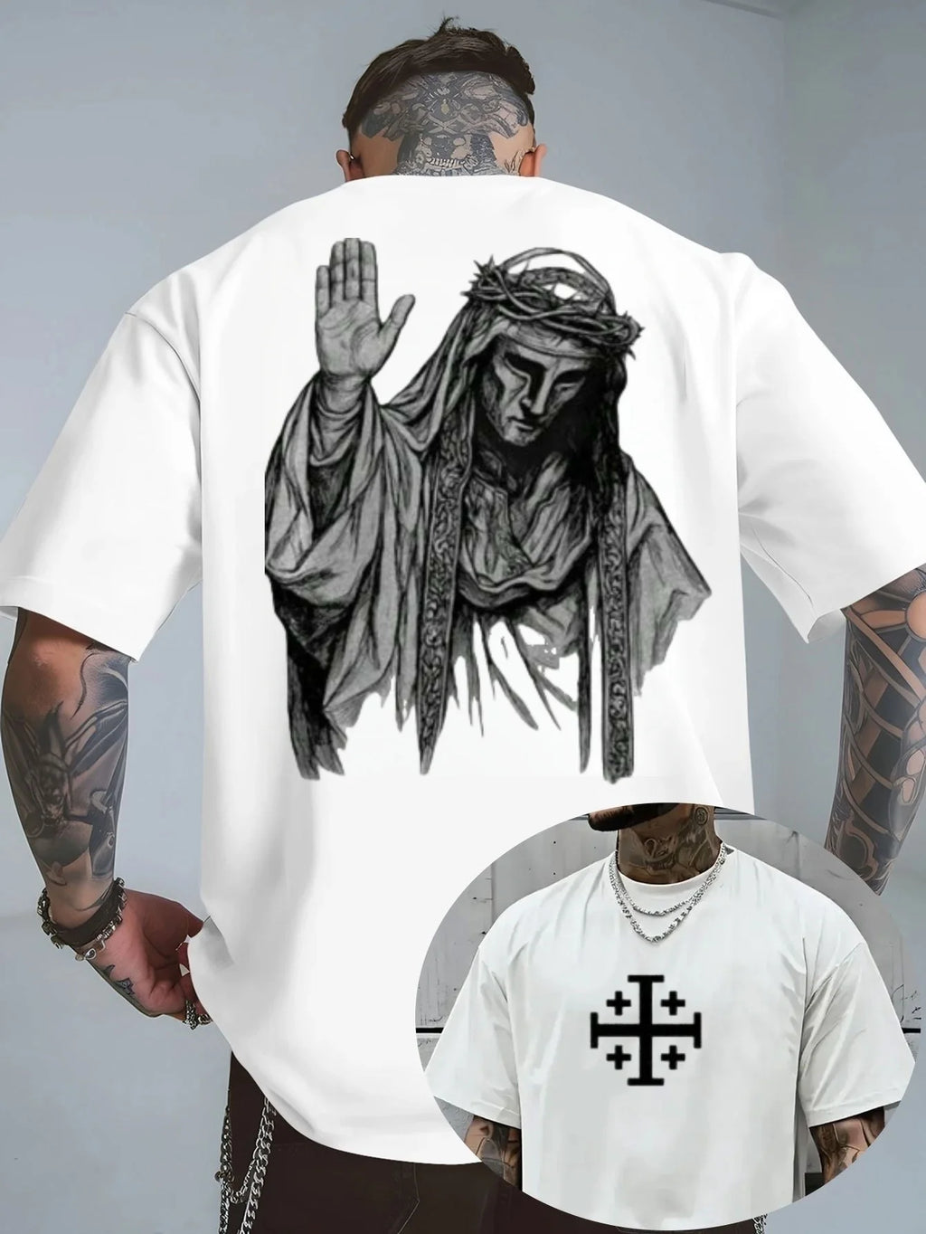Men's Cotton T-Shirt Baldwin of Jerusalem Leper King Crusader Round Neck Short Sleeve Print Casual  Men Women Top New2026 Summer