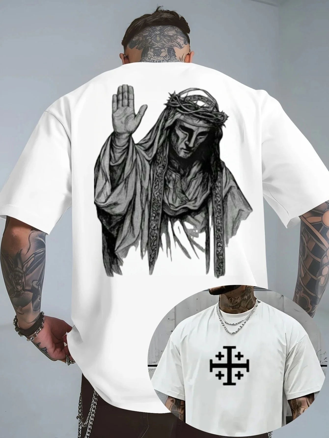 Men's Cotton T-Shirt Baldwin of Jerusalem Leper King Crusader Round Neck Short Sleeve Print Casual  Men Women Top New2026 Summer