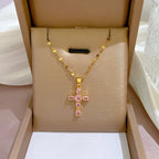 Zircon Cross Necklace