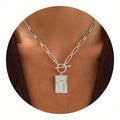 Rectangle Cross Necklace