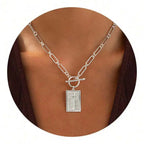 Rectangle Cross Necklace
