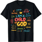 I Am A Child of God Christian Retro TShirt Faith Jesus Gifts Tee Tops Christianity Men Women Summer Crewneck Cotton Short Slevee