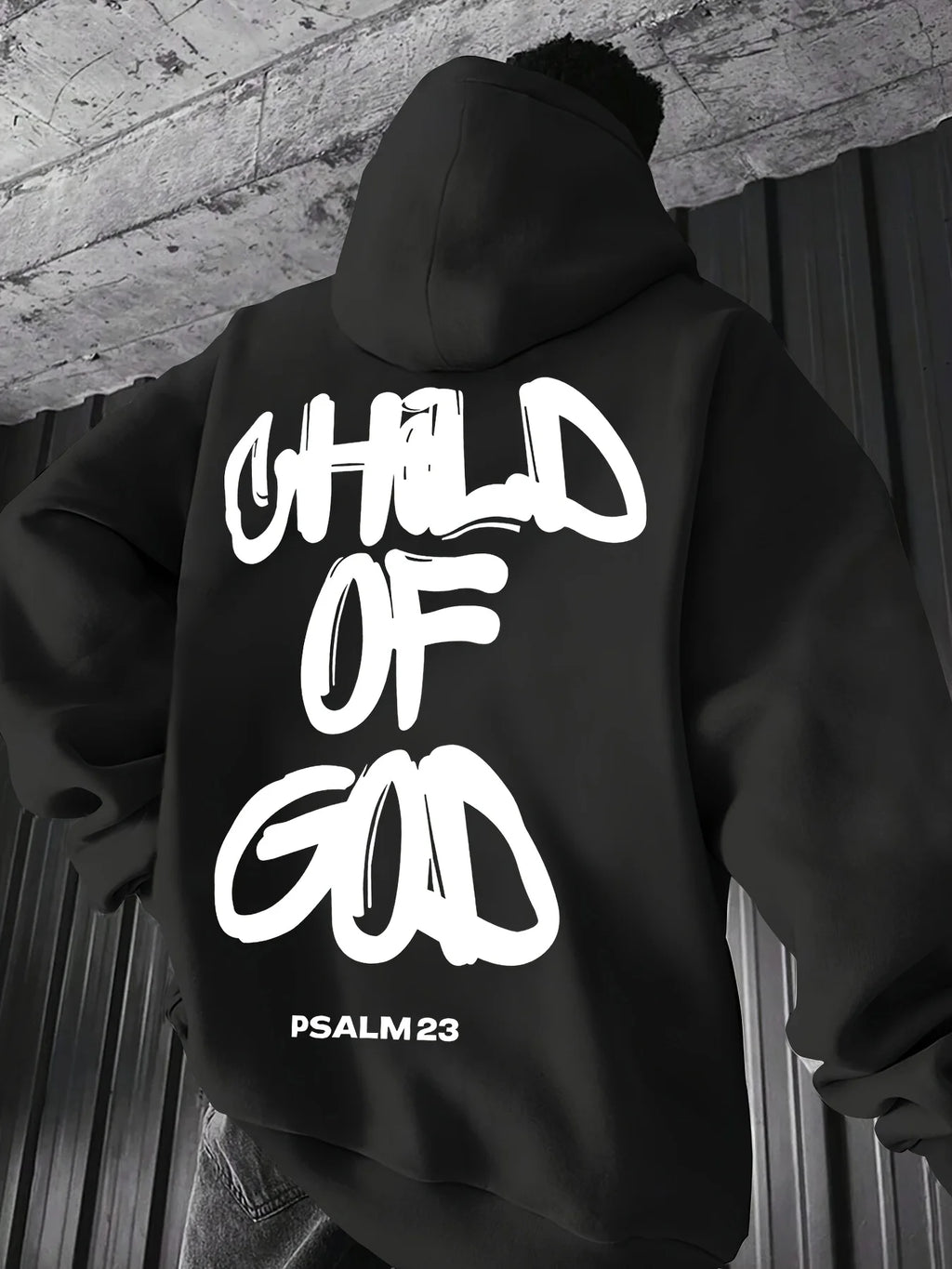 Men's Christian "Child Of God" Hoodie Hip Hop Sports Streetwear Religious Casual Loose Pullover Sweatshirt Tops