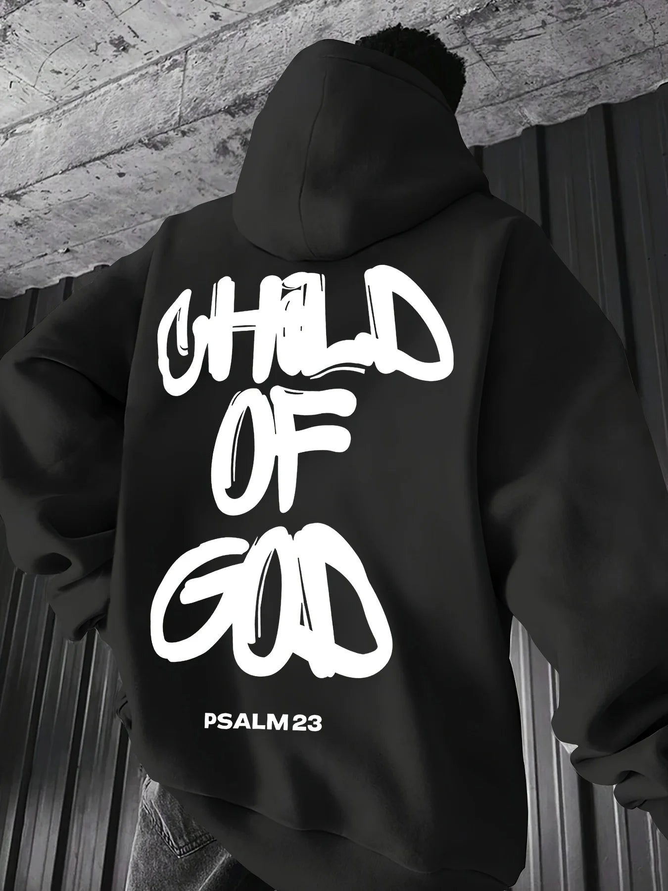 Men's Christian "Child Of God" Hoodie Hip Hop Sports Streetwear Religious Casual Loose Pullover Sweatshirt Tops