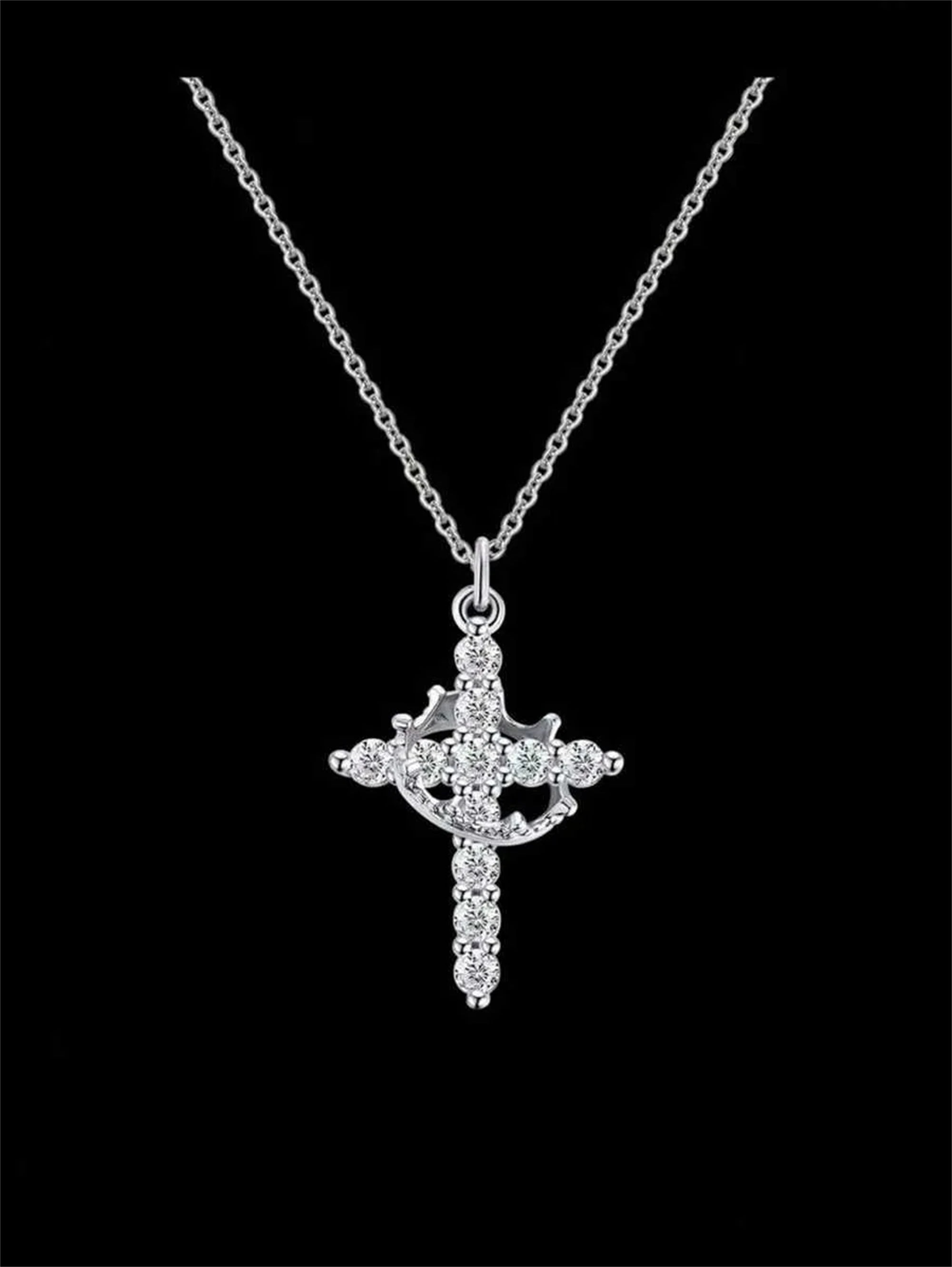 Crown Cross Necklace