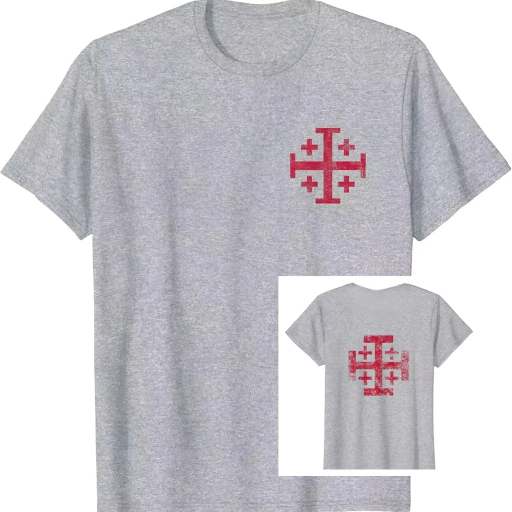 Crusader Cross Christian Graphic T-Shirt