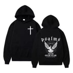 Christian Jesus Faith Over Fear Bible Verse Hoodies Men Fabric Street Fashion Hoodie Casual Street Sweatshirt Cyberpunk Style