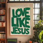 Modern Christian Wall Decor, Love Like Jesus Christian Poster Retro Christian Wall Art, Christian Gifts Digital Art, Printable