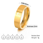 COOLTIME Gothic Cross Couple Rings Stainless Steel Silver Color Jesus Cross Finger Ring for Men Women Punk Jewelry Wedding Gift